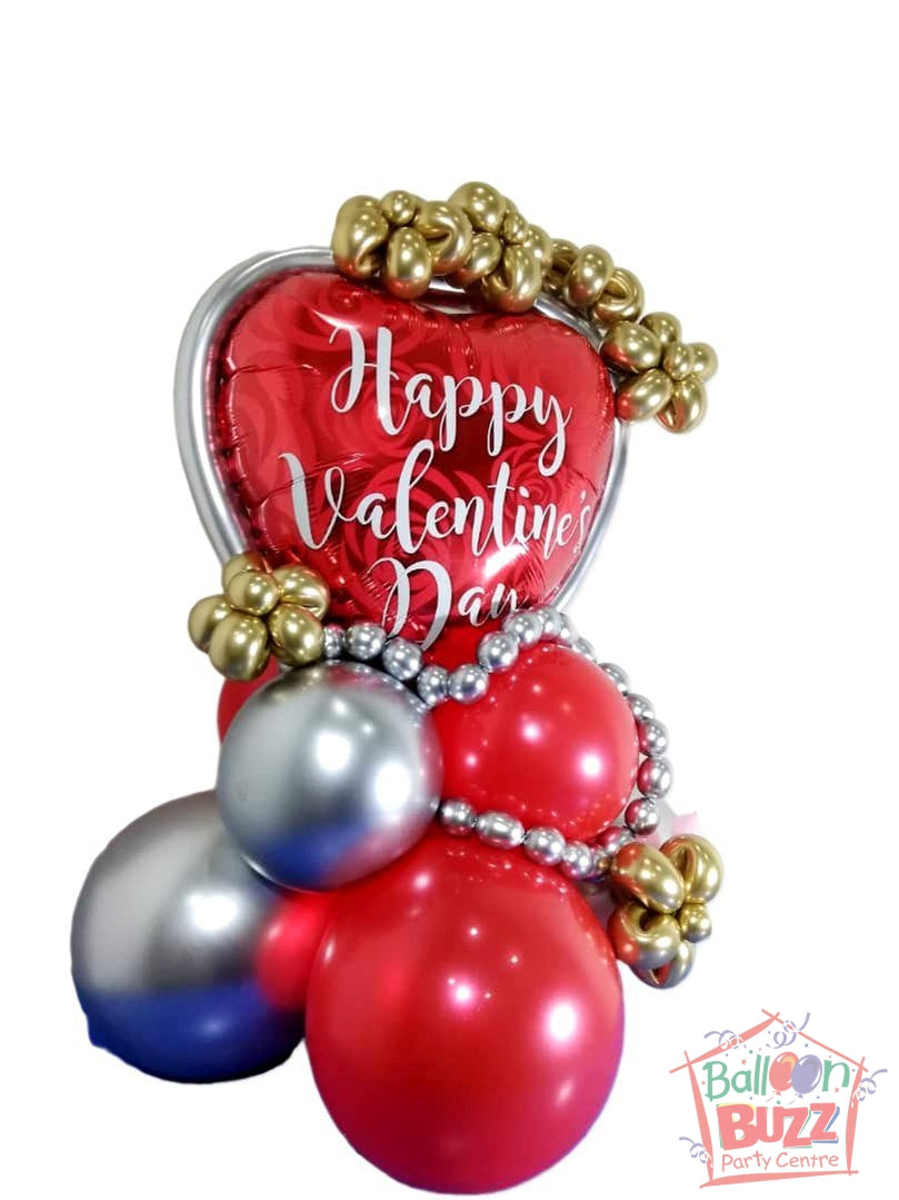 Valentine's Table Centerpiece with Balloon Pearls