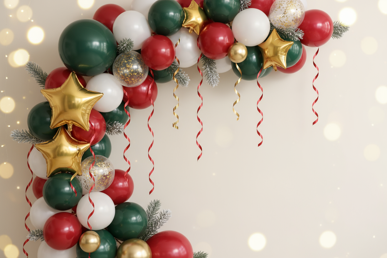 Christmas Balloon Deco for website hero banner