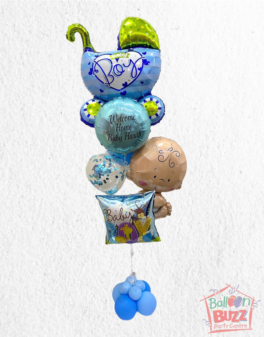 Welcome Baby Boy Bouquets with Base
