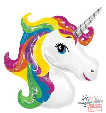 GEN Rainbow Unicorn 33-inch Helium-Filled Foil Balloon