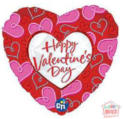 17-inch - Helium-Filled Heart Bands Foil Balloon