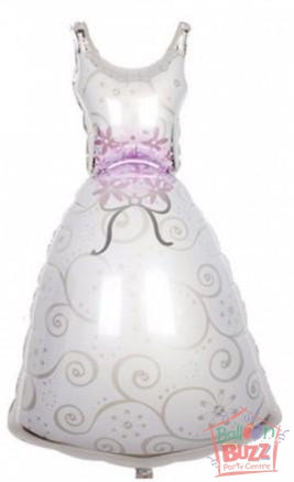 36-inch - Wedding Dress - Helium-Filled Foil Balloon