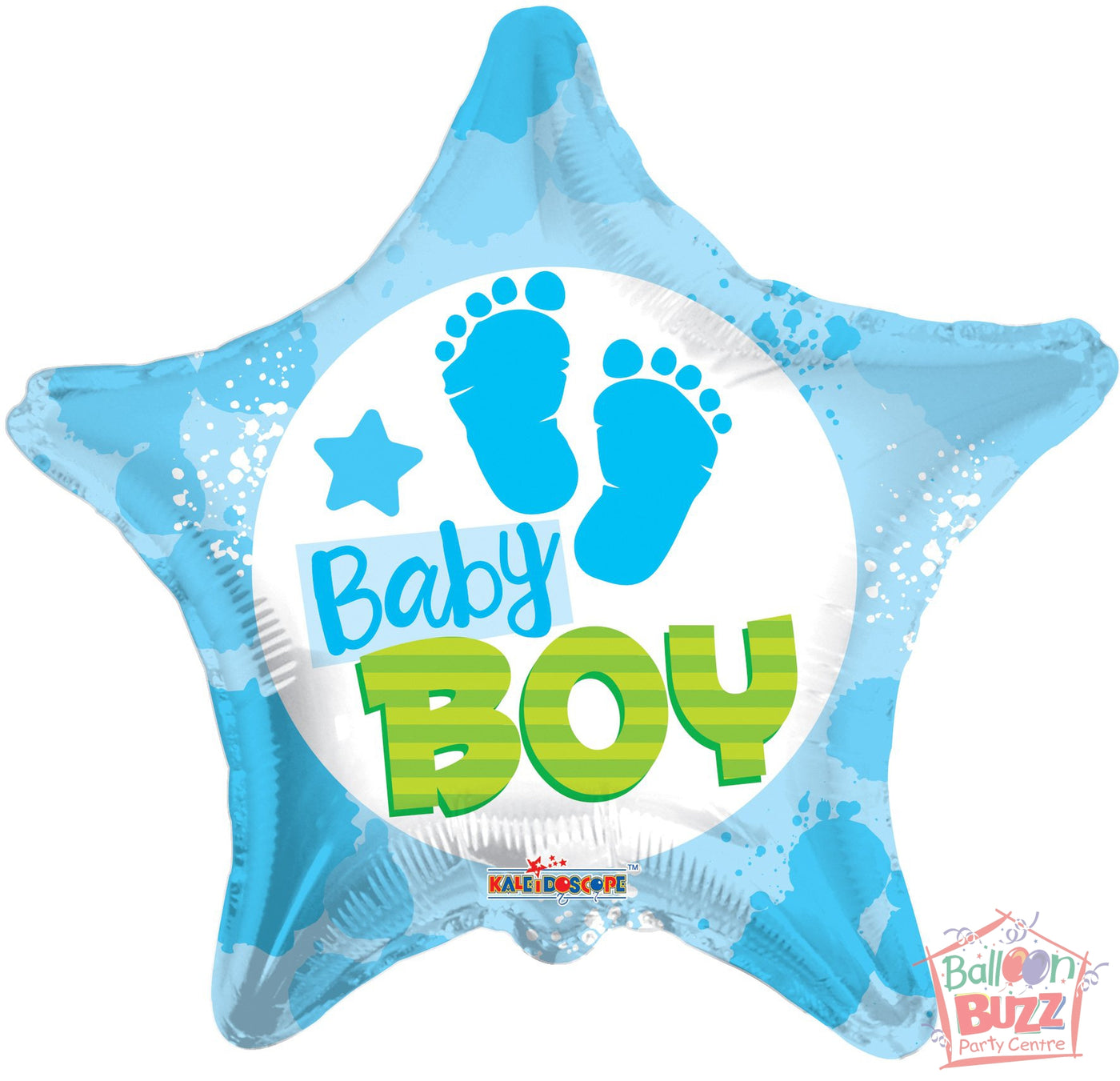 Boy Footprints - 18 inch - Helium-Filled Foil Balloon