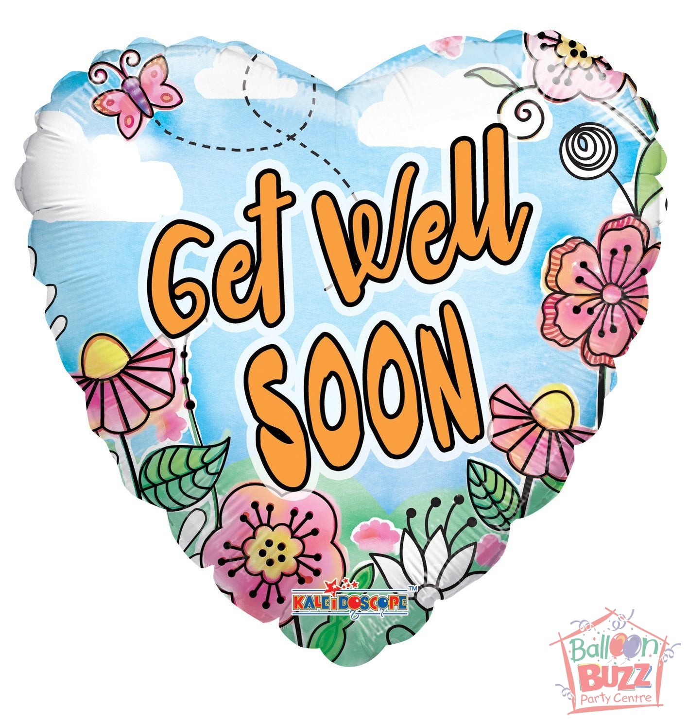 Spring Get Well Soon - 18 inch - Helium-Filled Foil Balloon