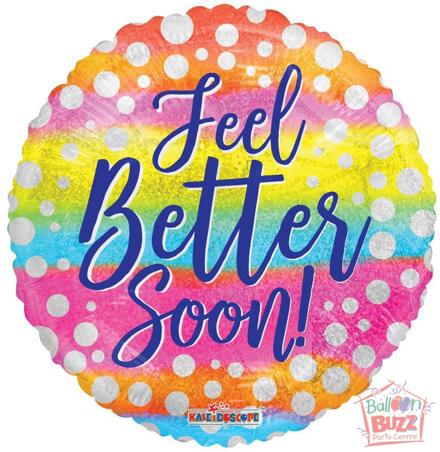 Feel Better Soon Holographic - 18 inch - Helium-Filled Foil Balloon
