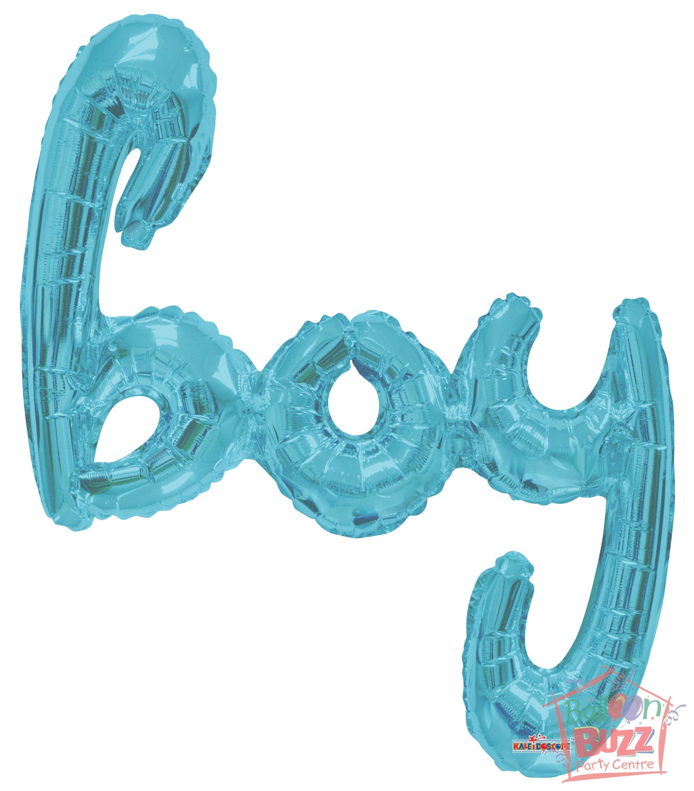 Baby Blue Boy Script - 36 inch - Helium-Filled Foil Balloon