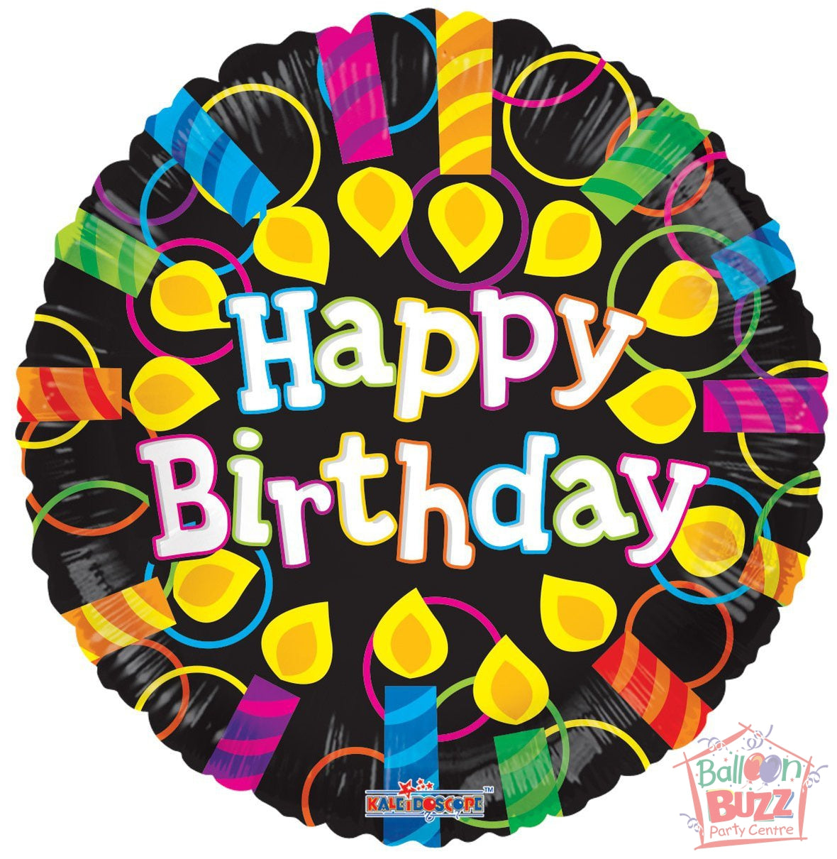 Happy Birthday Candles - 18 inch - Helium-Filled Foil Balloon