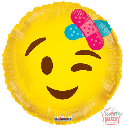 Smiley Bandage Get Well Soon - 18 inch - Helium-Filled Foil Balloon