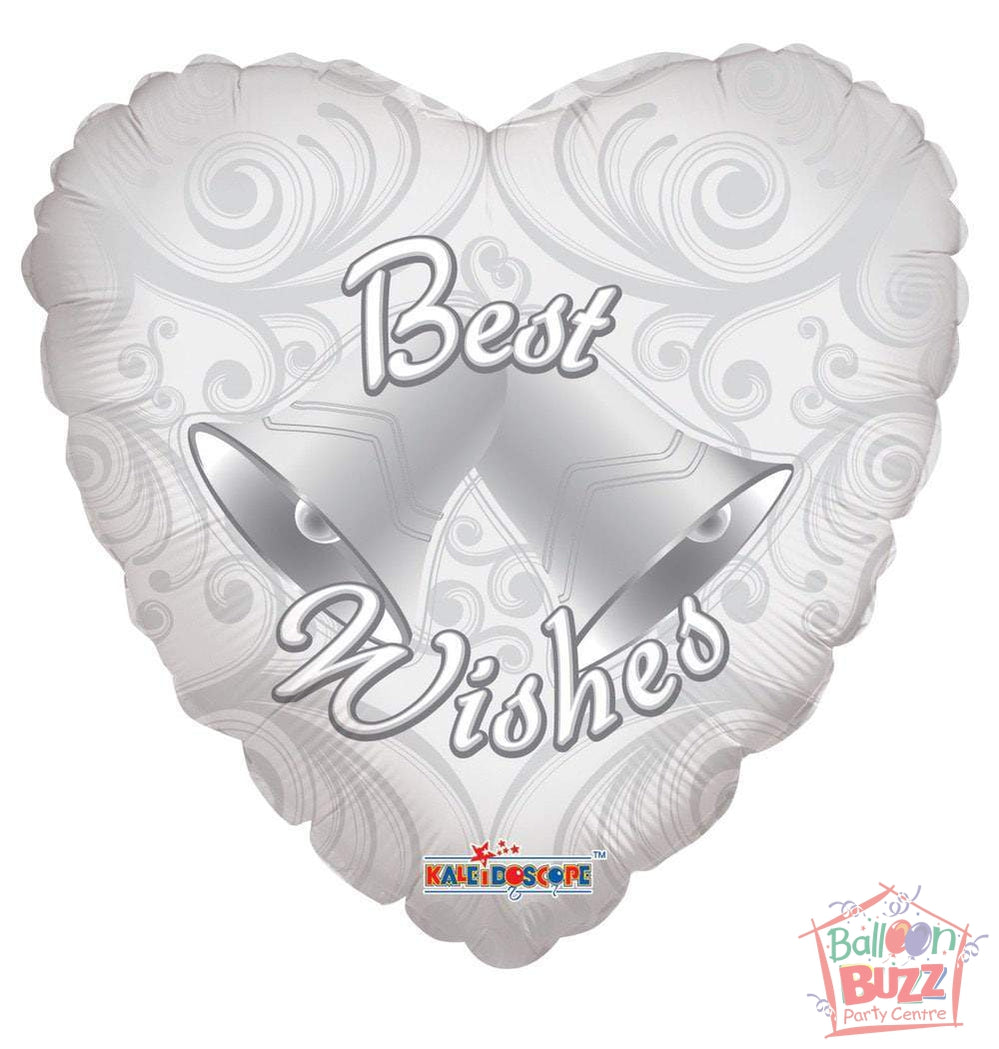 Best Wishes Bells - 18 inch - Helium-Filled Foil Balloon