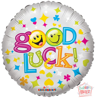 Good Luck Smiles - 18 inch - Helium-Filled Foil Balloon
