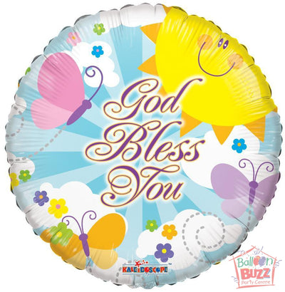 God Bless You - 18 inch - Helium-Filled Foil Balloon