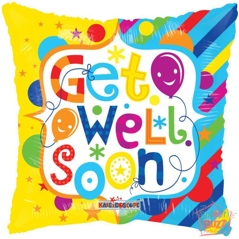 Frame Get Well Soon - 18 inch - Helium-Filled Foil Balloon