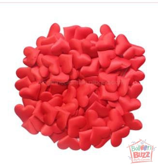 3D Confetti Wedding Hearts - Red