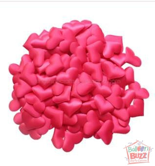 3D Confetti Wedding Hearts - Fuschia
