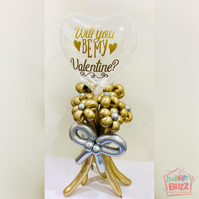 Bubble Flower Bouquet in Gold