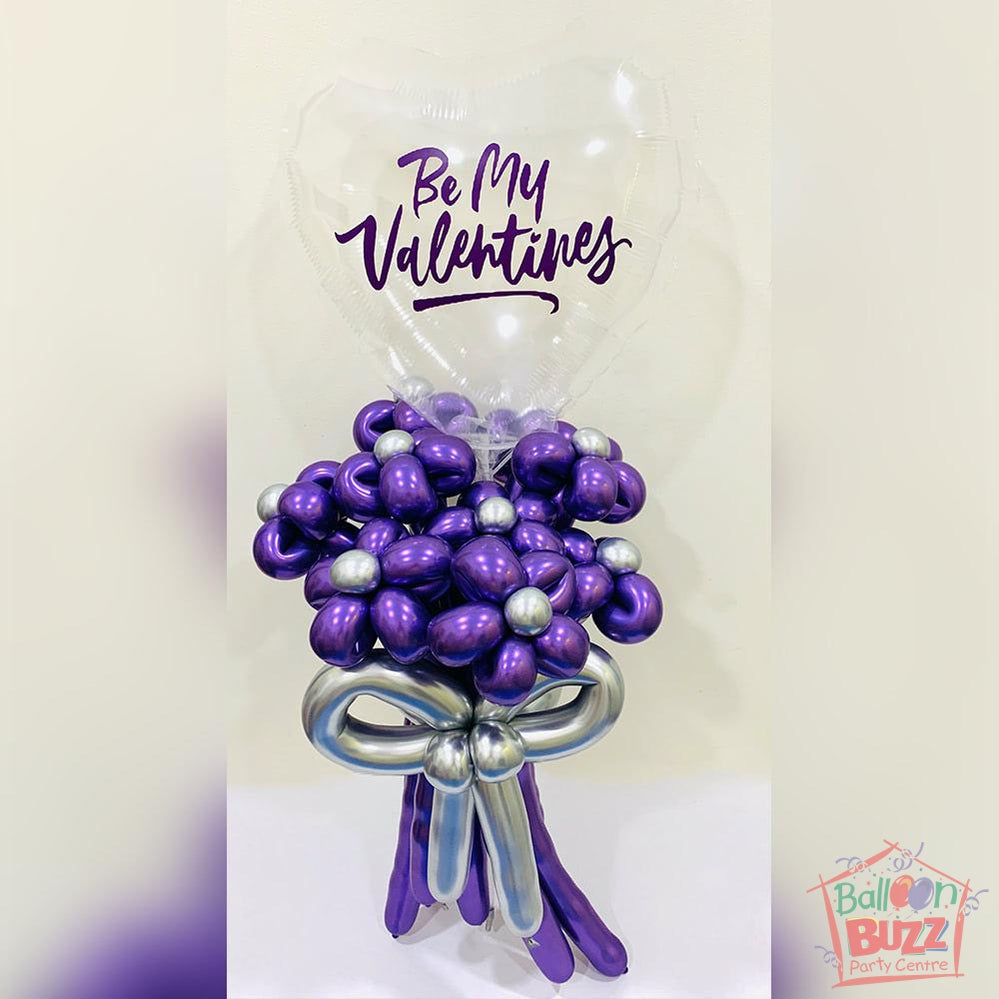 Bubble Flower Bouquet in Purple
