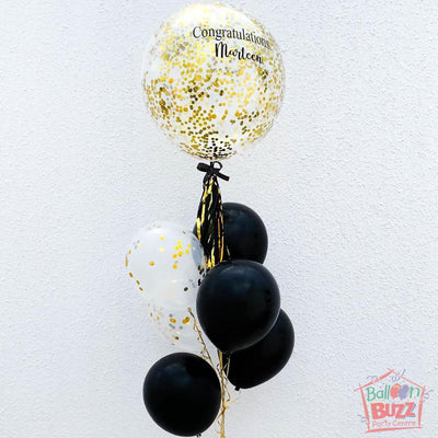 Black Gold Bubble Personalized Bouquet