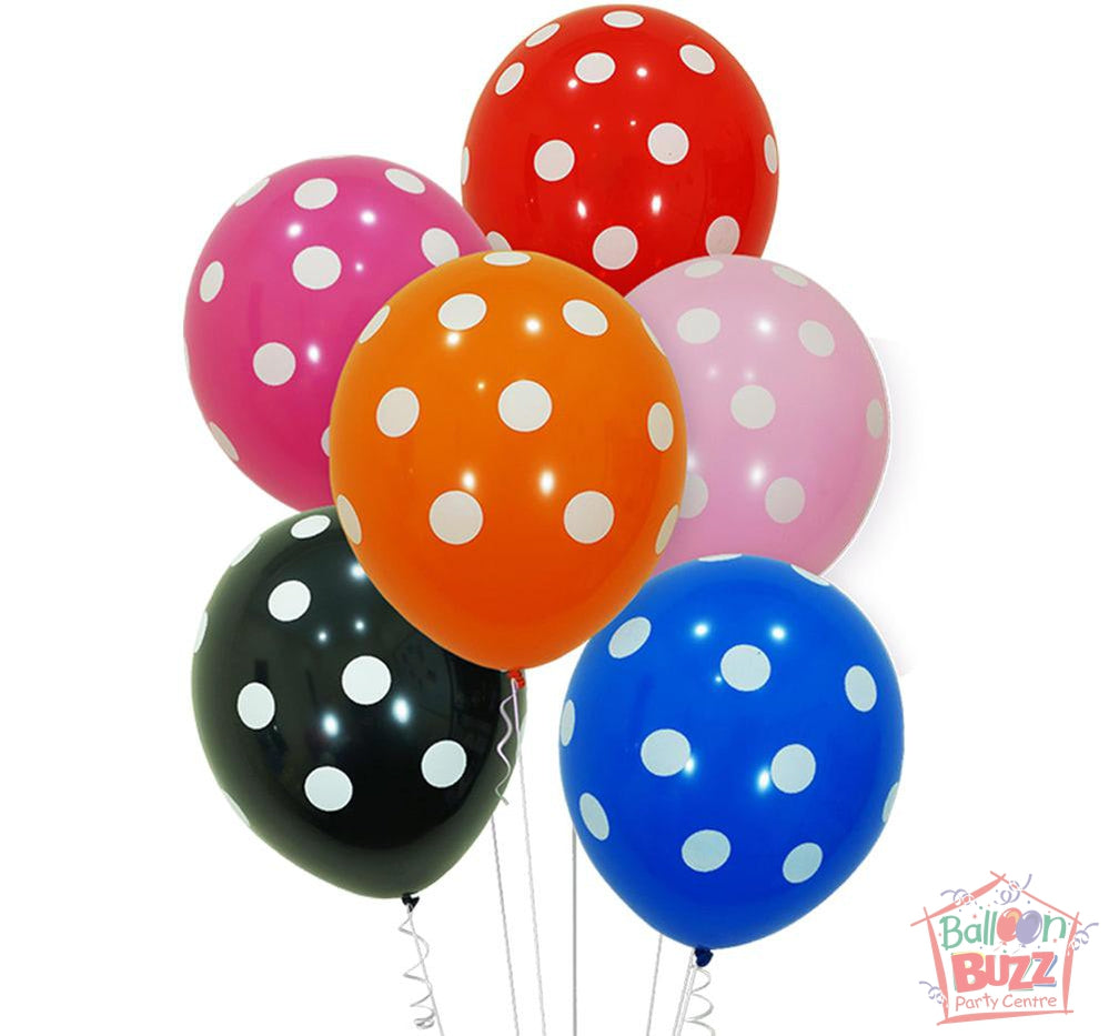 Your Choice of Helium-Filled Polka Dot Print Balloons