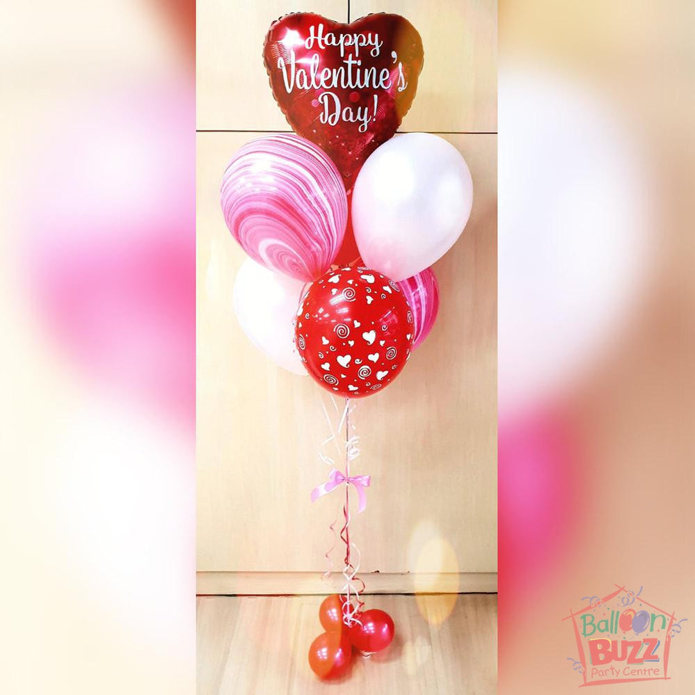 Bouquet of 6 Helium-Filled Foil and Latex Balloons
