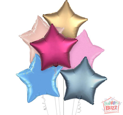 Your Choice of Helium-Filled Star-Shaped Foil Balloons