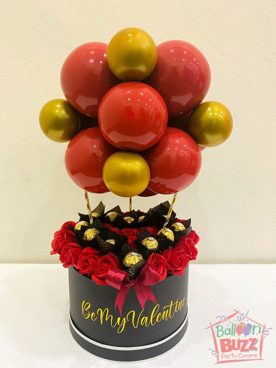 Hot Air Balloon with Ferrero Rocher and Flower
