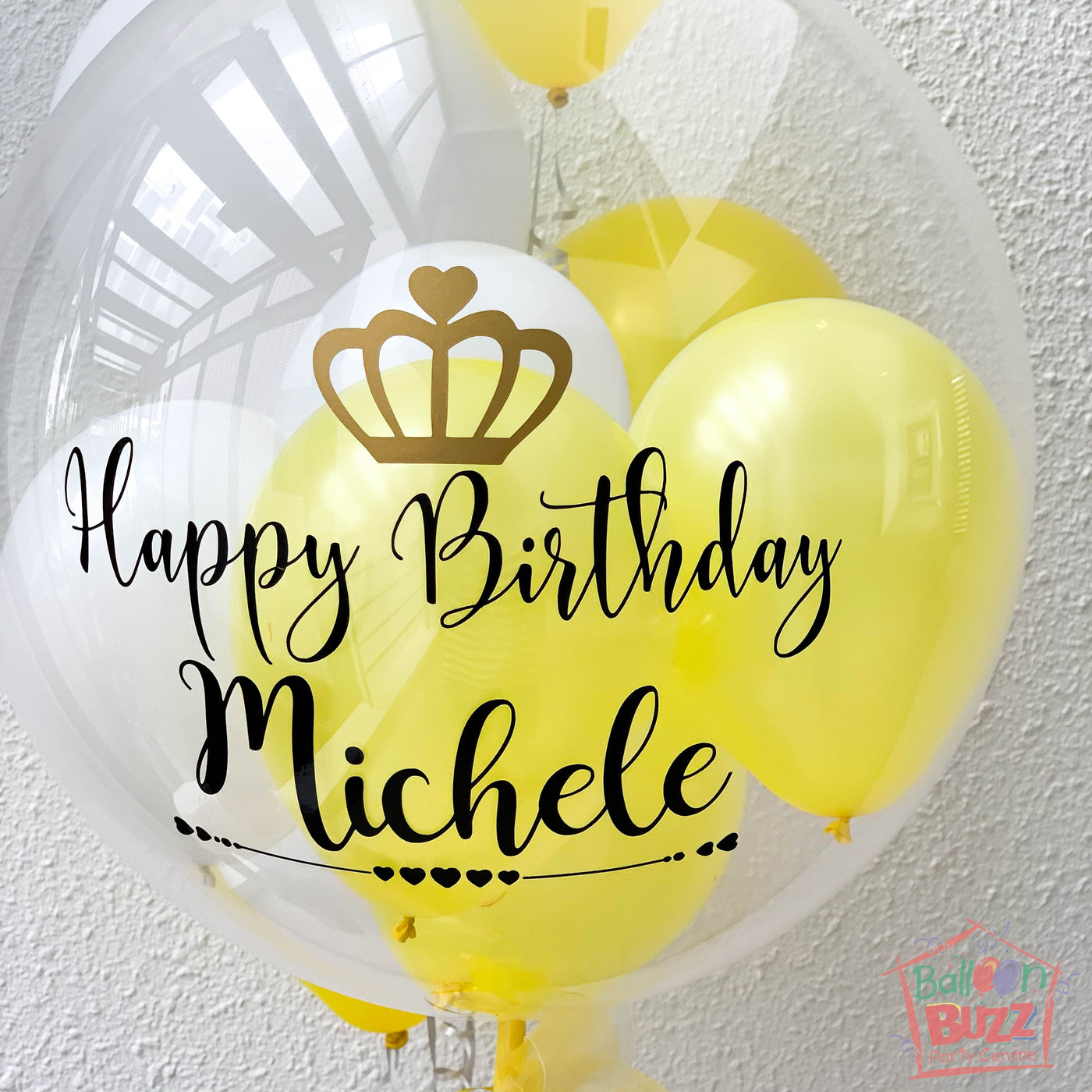 Sunshine Bubble Personalize Balloon Bouquet