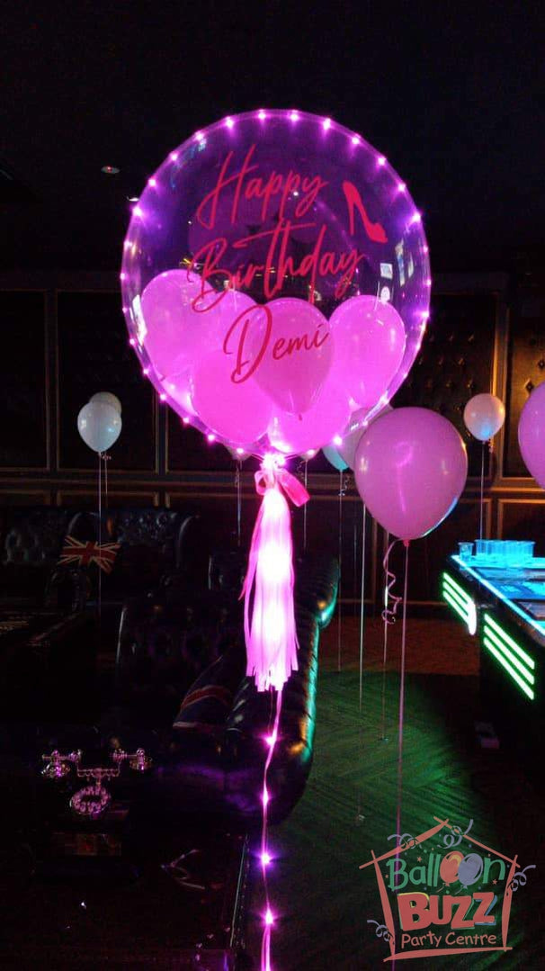 22-inch Personalized Balloon with Lights and Mini Balloons