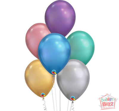 Your Choice of Helium-Filled Chrome Colored Balloons